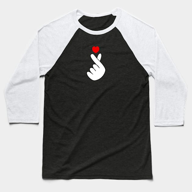 FINGER HEART Baseball T-Shirt by eesomebysrishti